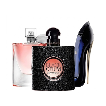 Zestaw 3 perfum | YSL Black Opium, Carolina Herrera Good Girl, Lancôme La Vie Est Belle 100 ml